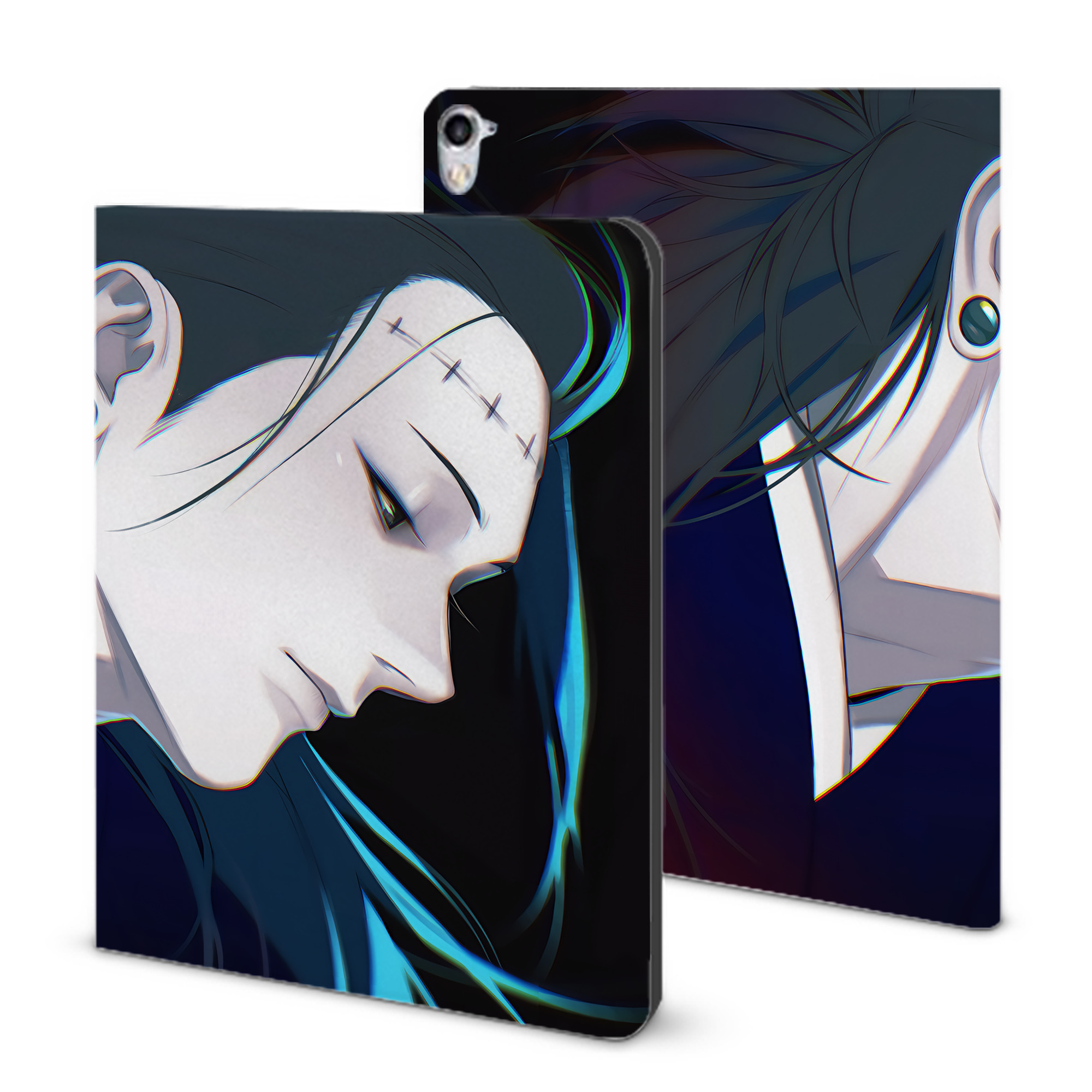 （画像用） 呪術廻戦 Jujutsu Kaisen IPad ケース ブック型 PUレザー TPU 耐衝撃 軽量 薄型 ペン収納なし 全面保護 IPad 各モデル対応